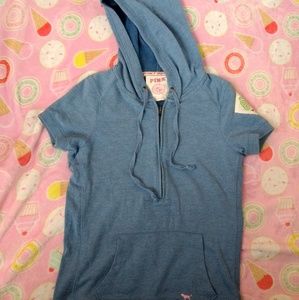Vs pink short sleeve hoodie